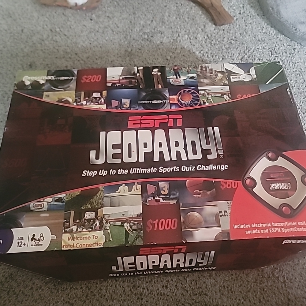 New Open Box ESPN Jeopardy Sports Quiz Game MLB NHL NFL NBA Family Board Game
